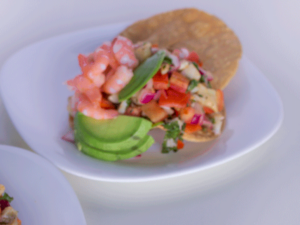 Tostada de camarón 