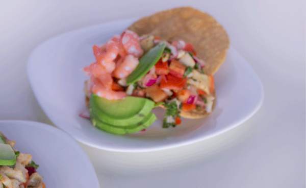 Tostada de camarón 